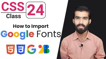 CSS Tutorial: How to use Google fonts | Import Google fonts |CSS full course for beginners| Class 24