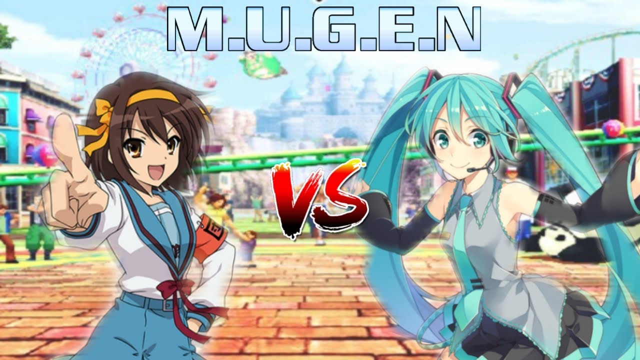 Haruhi Suzumiya ( Anime ) vs Hatsune Miku ( Vocaloid ) | M.I.G | Waifu Mugen Battle