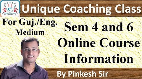 Sem 6 Online Class | Sem 4 Online class Information | Vnsgu | By Pinkesh sir | Unique Coaching Class