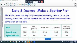 4.6 Scatter Plots and Correlation Coefficient (Desmos)