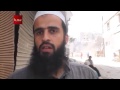 إزالة الانقاض التي سببها القصف