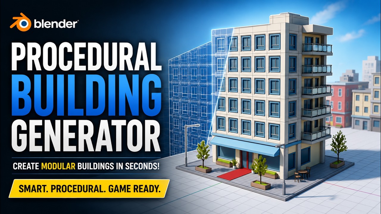 Procedural Building Generator Blender Addon (100% FREE) | Create ...
