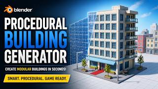 Procedural Building Generator Blender Addon (100% FREE) | Create Modular Buildings Fast