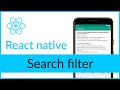 React native search filter on flatlist