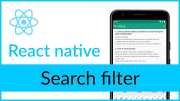 React native search filter on flatlist