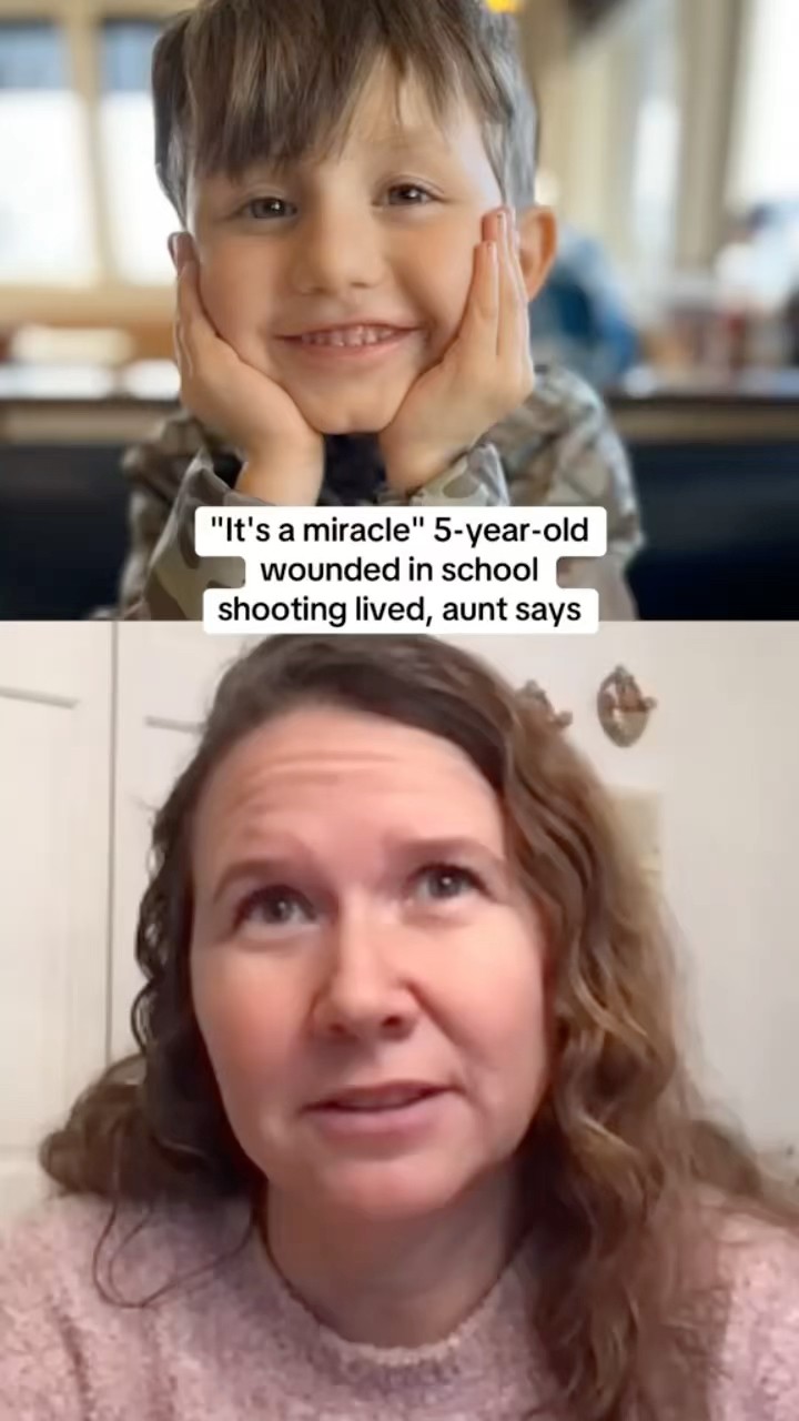 Aunt on her 5-year-old nephew wounded in California school shooting #shorts