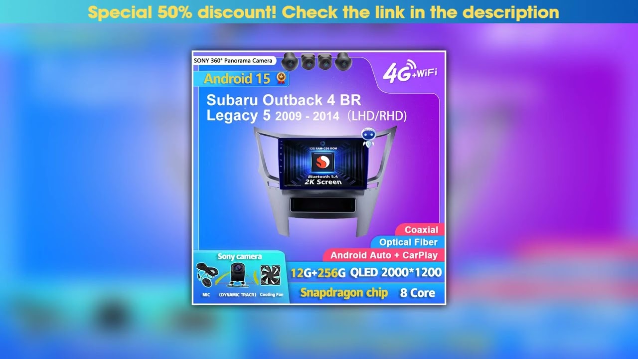 Exclusive Android 15 Carplay Car Radio Multimedia Player For Subaru Outback 4 BR Legacy 5 2009 - 20