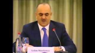 Nazir Cənab Səlim Müslümovun Çıxış Nitqi