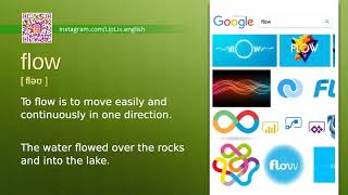 Flow : B1 level english vocabulary lesson, www.LipLix.com