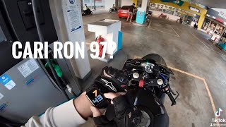 Short clip || CARI RON 97 HAMPIR 3 PETROL STATION TAK JUMPA || YAMAHA R6