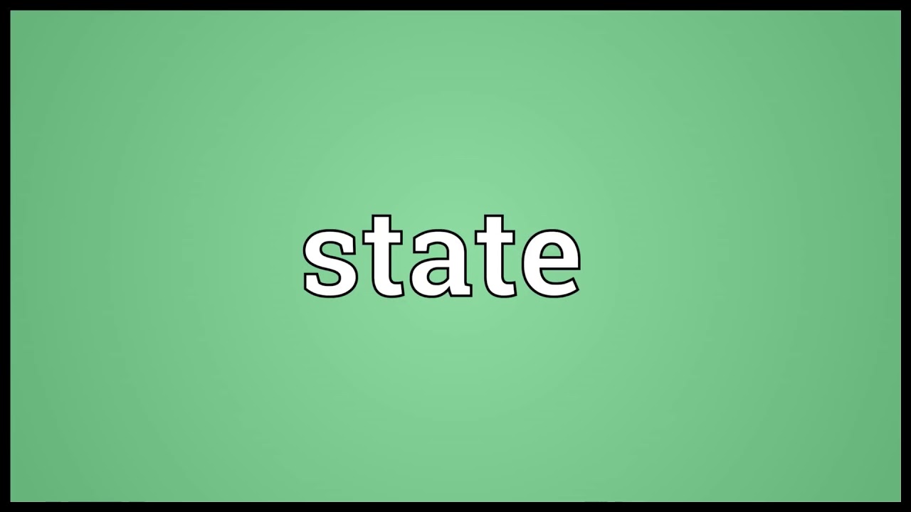 state meaning in English - YouTube