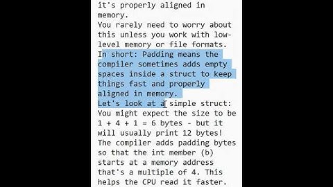 C Struct Alignment and Padding Explained | Struct Padding in C | Memory Alignment Basics