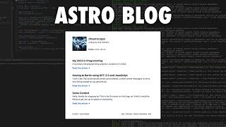 How To Build A Blog With Astro 40 Typescript And Tailwind