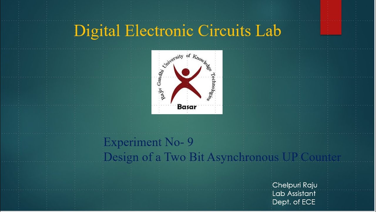 Experiment No -9, Design of a Two Bit Asynchronous UP Counter - YouTube