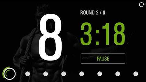 Tabata Timer -  8 rounds of 20 seconds with 10 second rests