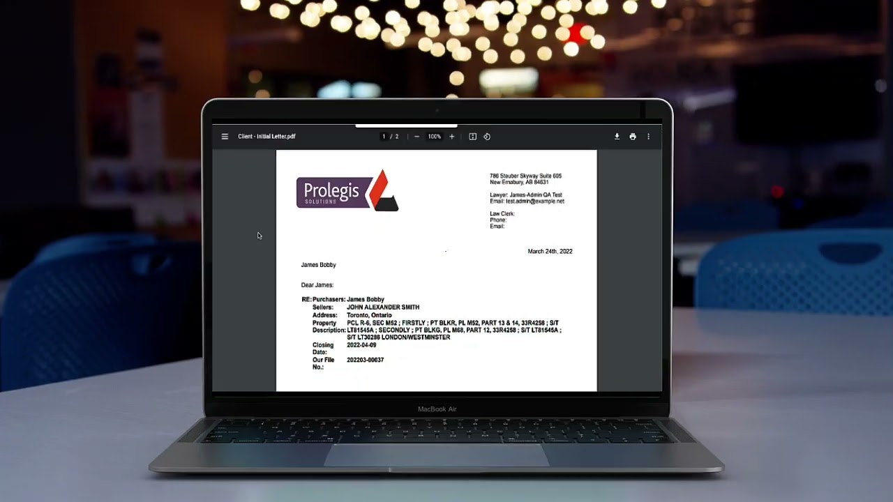 Prolegis Real Estate Conveyancing Software - a Simplicity Product