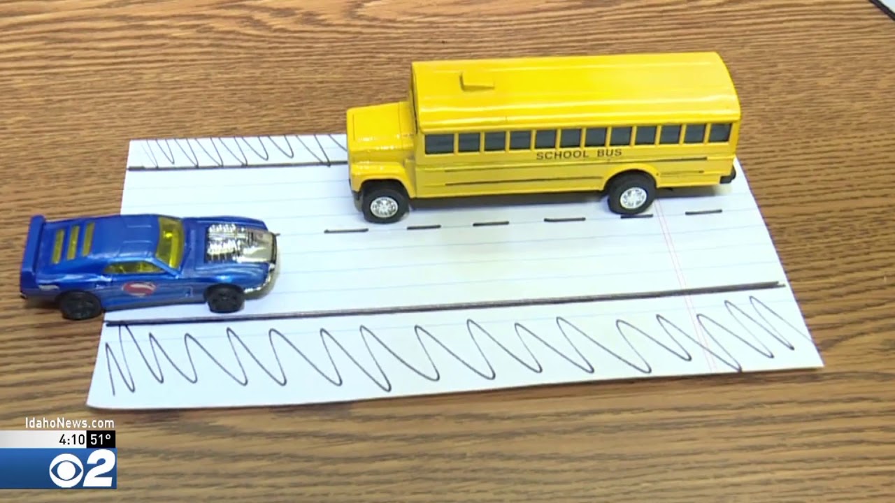 newspaper mockup Pass or Don't Pass School Bus Flashing Lights