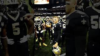 Details Tyler Shough leads Saints Pregame Huddle vs. Raiders Guide