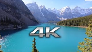 Endless Looping 4K Scene Moraine Lake, Banff Alberta Nature Sounds Screensaver