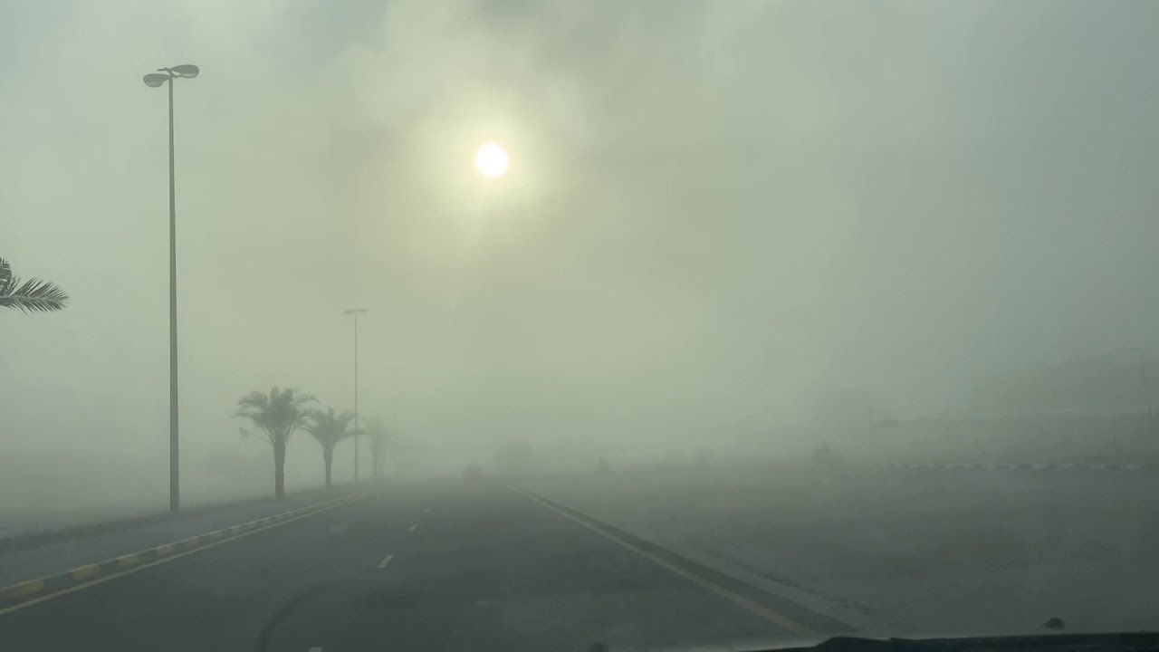 Driving Heavy fog UAE YouTube