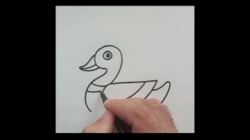 HOW TO DRAW DUCK WITH NUMBER 2 #numberdrawing #duck #duckdrawing #easydrawing #water #drawing #draw
