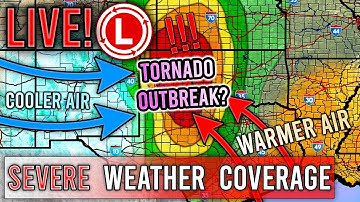 LIVE! Tornado Outbreak Coverage... Large Tornadoes, Supercells, Massive Hail... Live Weather Channel