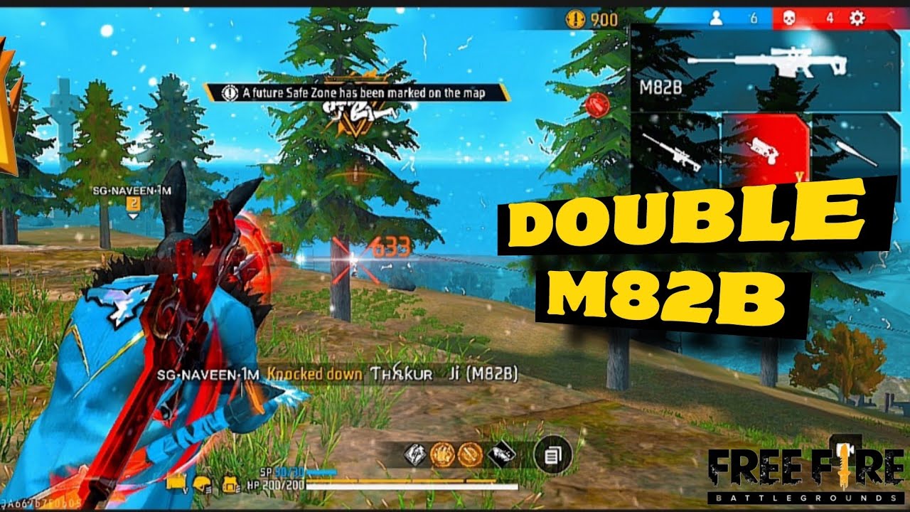 Sniper Mode Is On 🔥2x M82b Op  Solo Vs Squad Gameplay | Free Fire Max