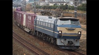 【ニーナあり】鷲津カーブを駆け抜ける午前11時台の貨物列車4本