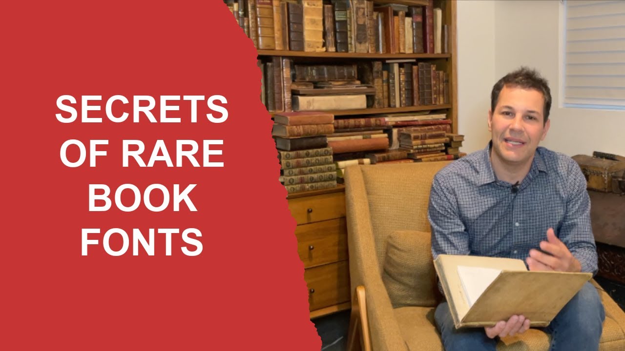 How to Find TREASURES IN RARE BOOKS by studying their Typography YouTube