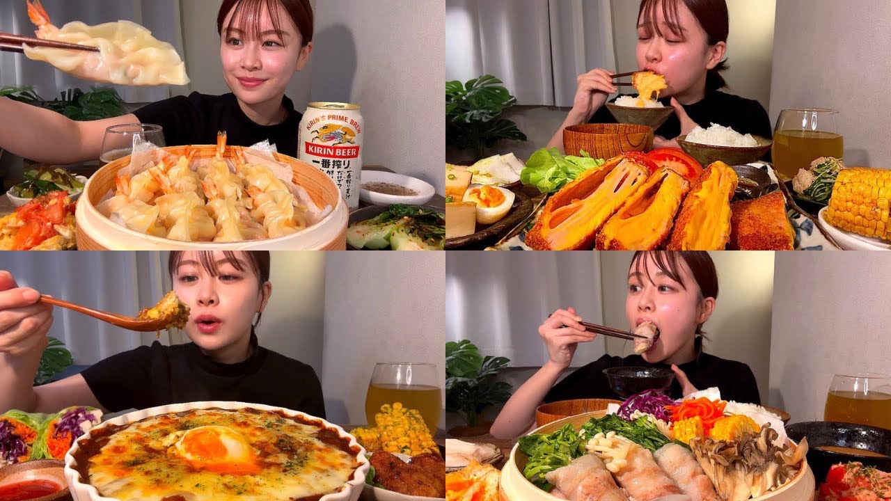 【ASMR】7月のご飯まとめ [BGMなし]