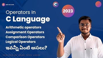 Operators in C Language Explained in Telugu | What is Operators in C | #operatorsinc #clanguage