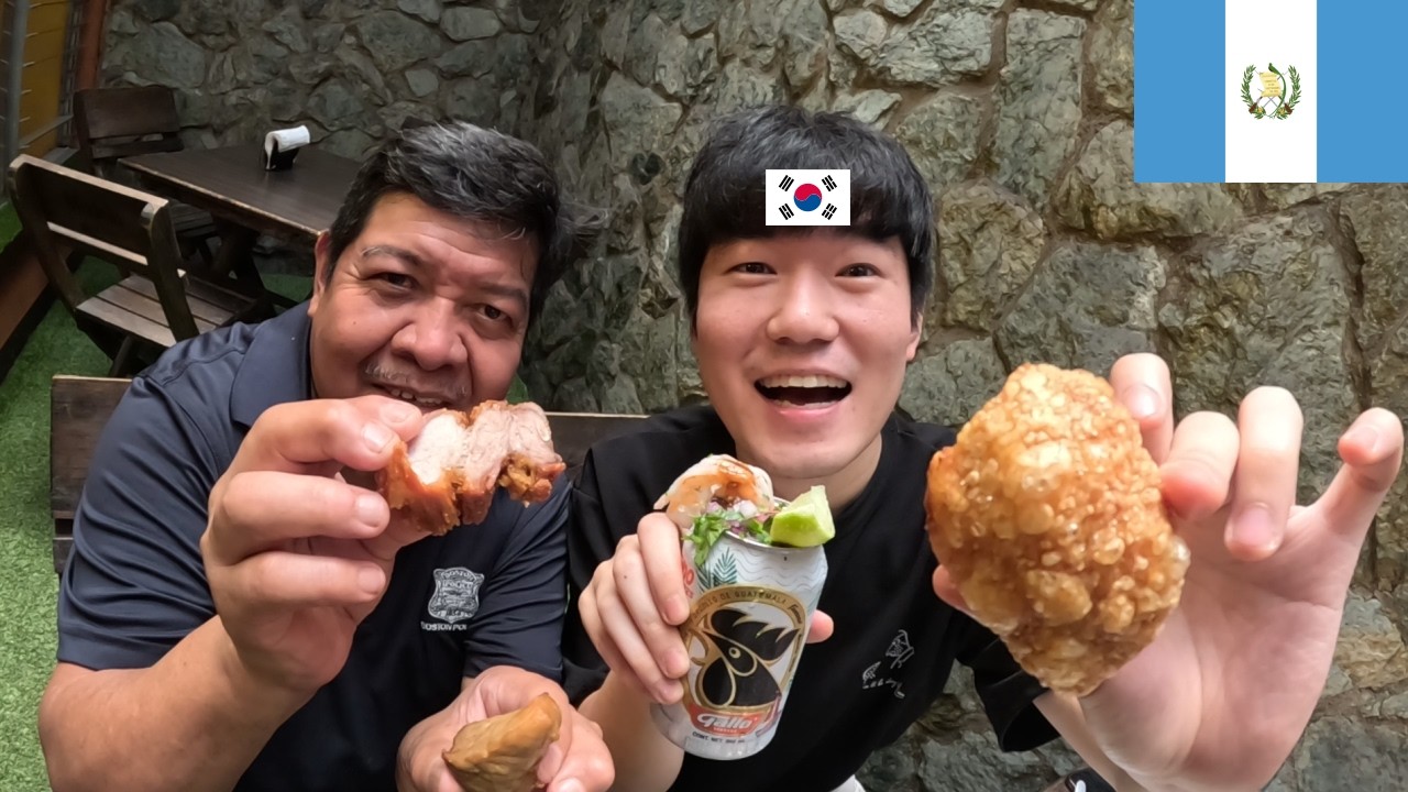 COREANO PROBANDO CHICHARRON GUATEMALTECO POR PRIMERA VEZ | GUATEMALA(14)🇬🇹