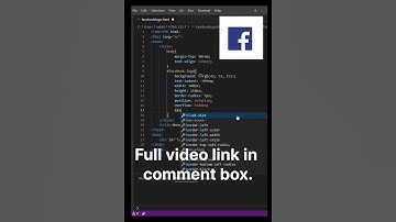 Facebook logo using HTML and CSS. #shorts #html #css #vscode #facebook #logo
