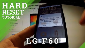 Hard Reset LG F60 - Factory Reset by Android Settings