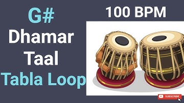 Dhamar Taal Tabla Loop For Riyaz | G# Scale| 100 Bpm|14 Matra | #muzzico