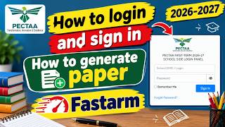 PECTAA First Term SBA 2026-2027 | How to Login & Sign In | How to Generate Paper | Fastarm