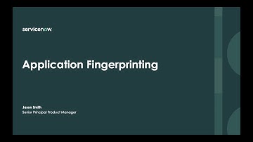 Demo - ITOM Visibility Application Fingerprinting - Paris Feature