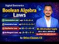 Boolean Algebra Laws | Commutative, Associative, Distributive & De Morgan's Laws