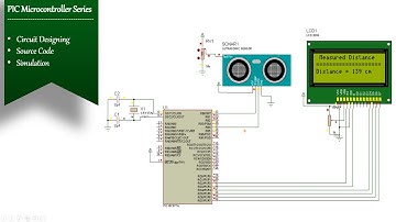 Ultrasonic sensor interfacing with PIC16F877A | Simulation | HCSR-04 sensor