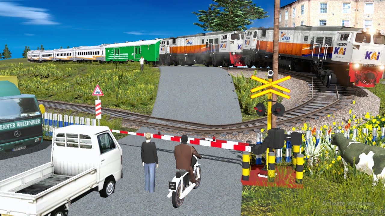 Perlintasan Kereta Api ‼️#45 KERETA API PANJANG BERGANTIAN