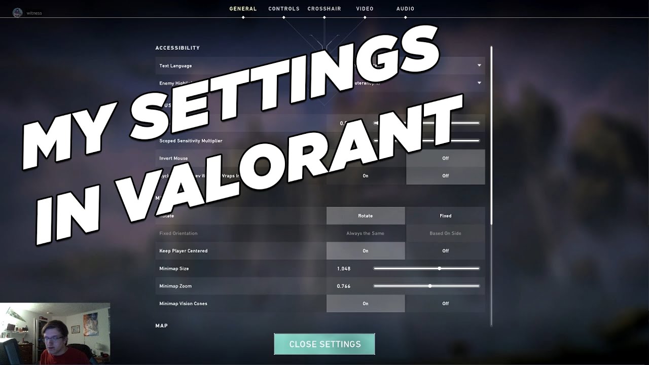 My valorant settings youtube