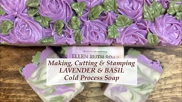 LAVENDER & BASIL Aloe Vera CP Soap w/ Piping Frosting | Ellen Ruth Soap