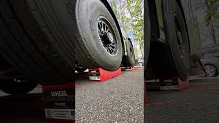 Leveling up the big trailer with the Weigh Safe Leveling Set.