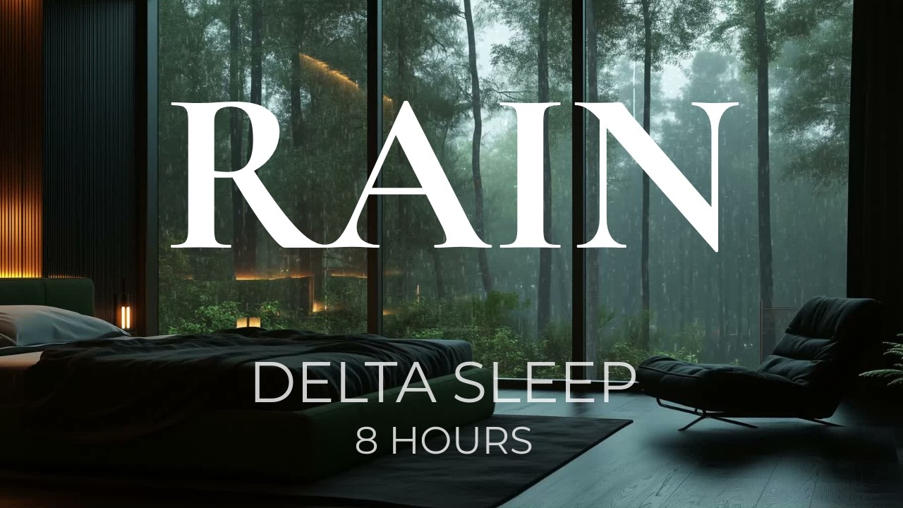 8 Hours Rain Sounds for Deep Sleep | Delta Waves | Quiet Night
