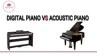 DIGITAL PIANO VS ACOUSTIC PIANO|مقارنة بين البيانو الوتري (الهوائي) و البيانو الرقمي (الكهربائي)