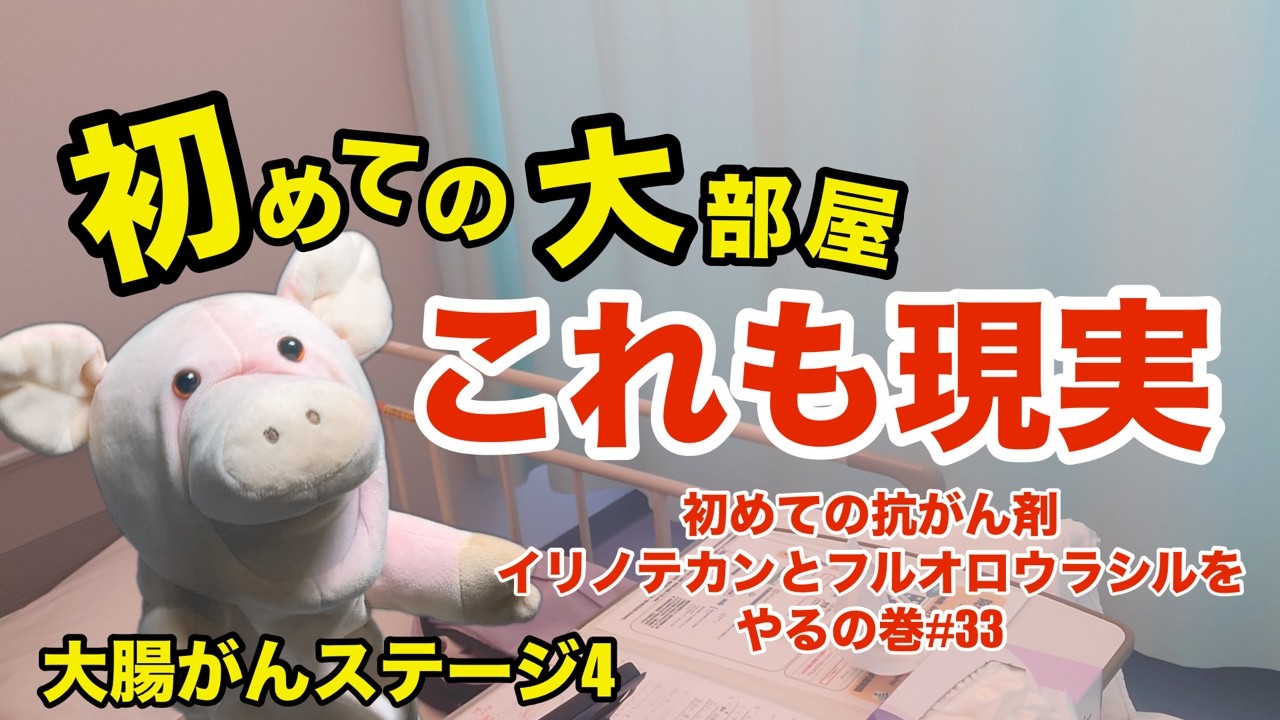 大腸がんステージ4 初めての大部屋これも現実　初めての抗がん剤イリノテカンとフルオロウラシルをやるの巻#33