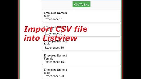 #Flutter csv to list - Import #CSV file to flutter application