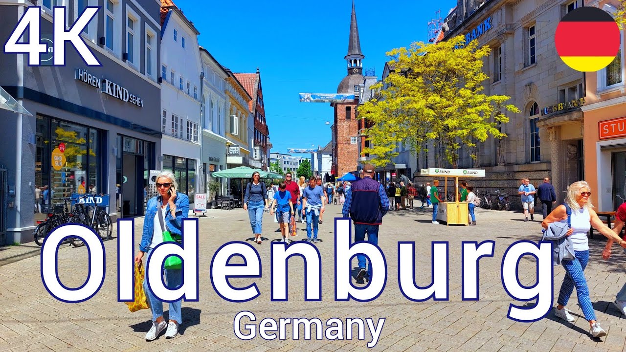 Oldenburg Germany/walking tour in Oldenburg, one of the most beautiful cities in Germany 4k 60fps