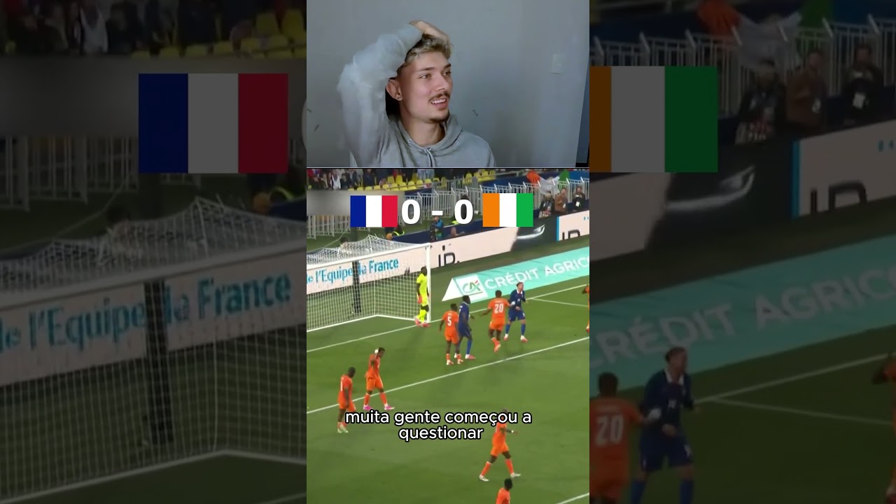 Kosky reagindo a frança sendo derrotada pela costa do marfim! #kosky #futebol #frança