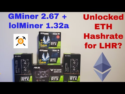 GMiner & lolMiner LHR ETH Unlock?? (Low Power?) Tested with RTX 3060